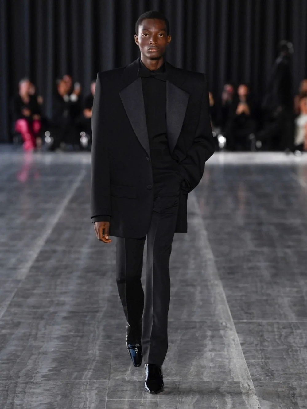 Saint Laurent YSL Runway Oversize Cashmere Wool Tuxedo Blazer Jacket